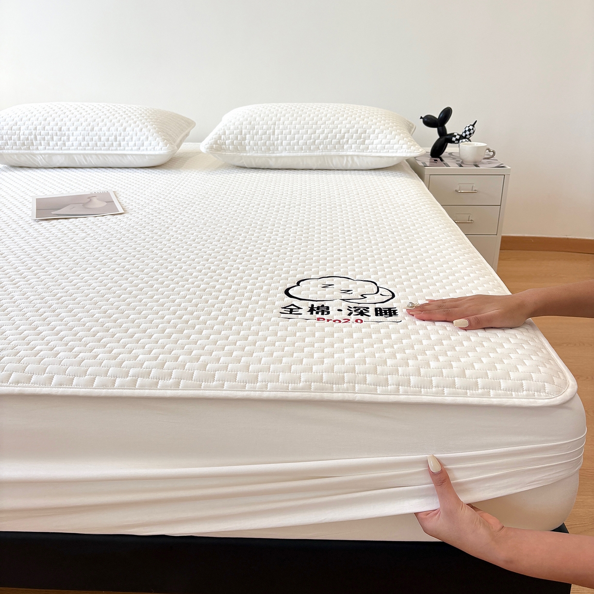 91家纺网 家纺一手货源 找家纺 （总）居眠 2026新款莱尔-全棉深睡夹棉床笠