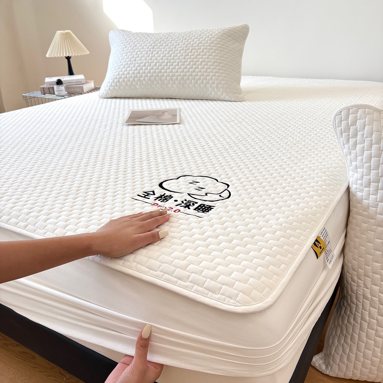 91家纺网 家纺一手货源 找家纺 （总）居眠 2026新款莱尔-全棉深睡夹棉床笠