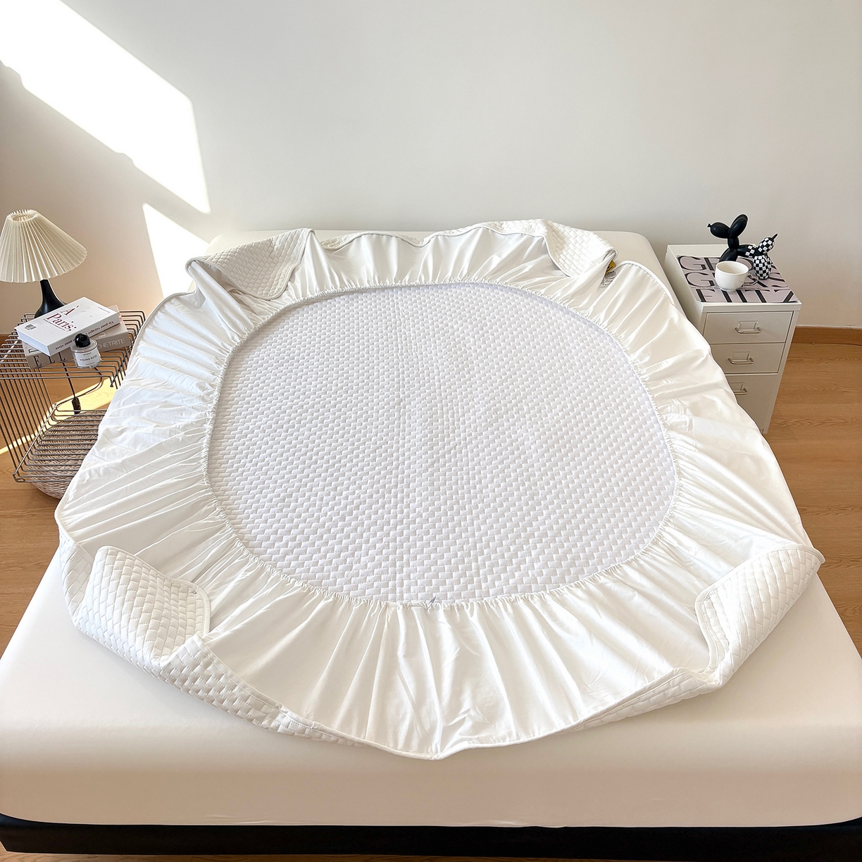 91家纺网 家纺一手货源 找家纺 （总）居眠 2026新款莱尔-全棉深睡夹棉床笠