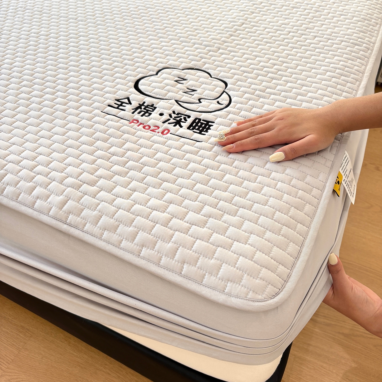 91家纺网 家纺一手货源 找家纺 （总）居眠 2026新款莱尔-全棉深睡夹棉床笠