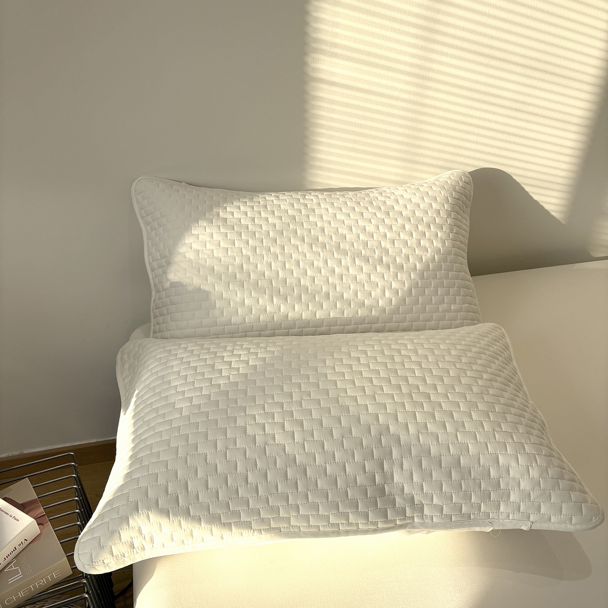 91家纺网 家纺一手货源 找家纺 居眠 2026新款莱尔-全棉深睡夹棉床笠 莱尔-白