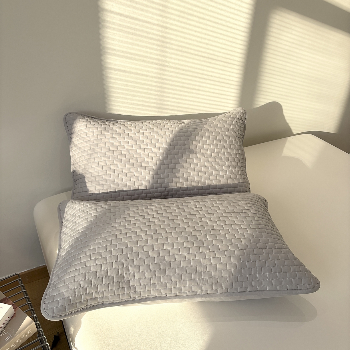 91家纺网 家纺一手货源 找家纺 居眠 2026新款莱尔-全棉深睡夹棉床笠 莱尔-灰