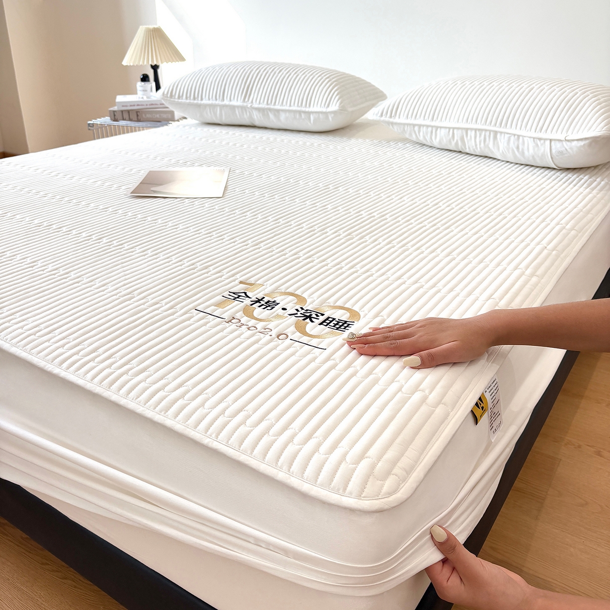 91家纺网 家纺一手货源 找家纺 （总）居眠 2026新款卡米-100全棉深睡夹棉床笠