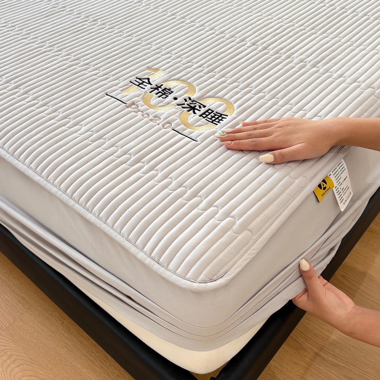 91家纺网 家纺一手货源 找家纺 （总）居眠 2026新款卡米-100全棉深睡夹棉床笠