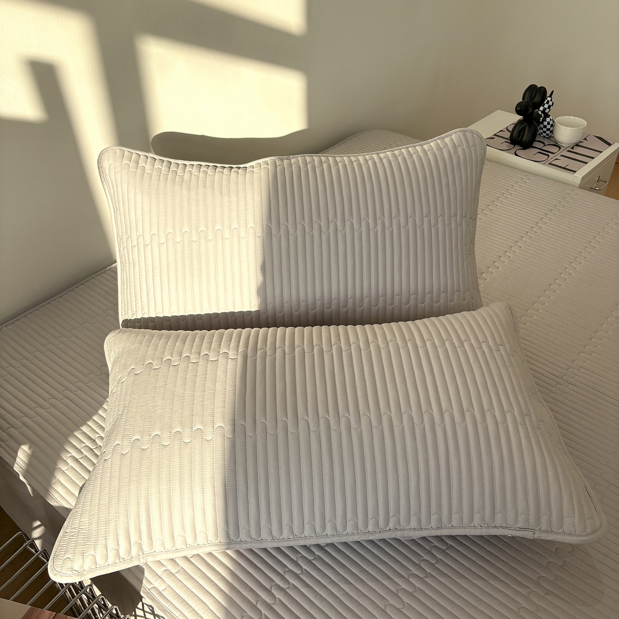 91家纺网 家纺一手货源 找家纺 居眠 2026新款卡米-100全棉深睡夹棉床笠 卡米-灰