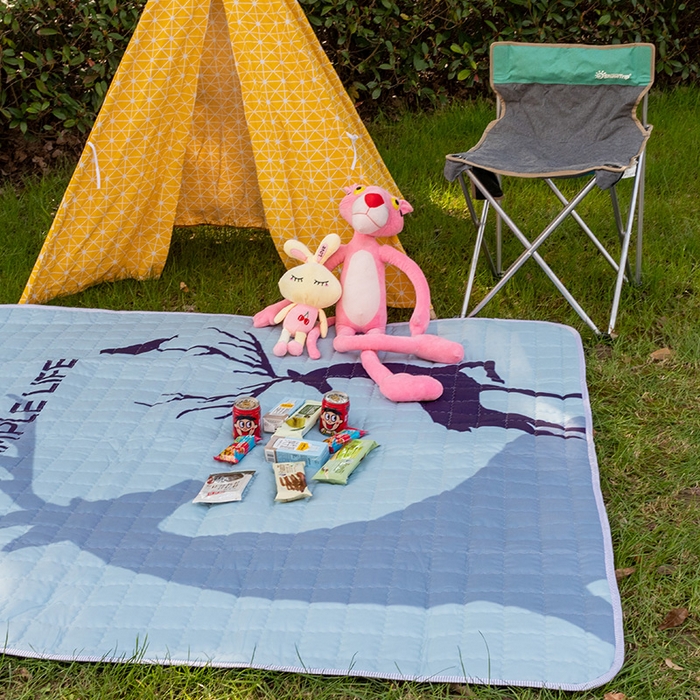 91家纺网 家纺一手货源 找家纺 （总）欣宜家纺 2025新款ins风加厚绗缝防泼水野餐垫