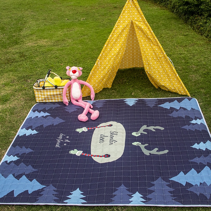 91家纺网 家纺一手货源 找家纺 （总）欣宜家纺 2025新款ins风加厚绗缝防泼水野餐垫