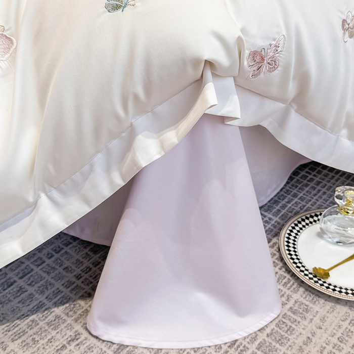 91家纺网 家纺一手货源 找家纺 欣宜家纺 2026春夏新款A类60支长绒棉刺绣四件套--蝶纷飞系列 蝶纷飞-紫