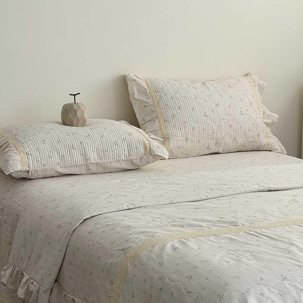 91家纺网 家纺一手货源 找家纺 （总）佰织鑫家居 2026新款韩系花边款全棉砂洗多功能四件套夏被四件套（会员-5）