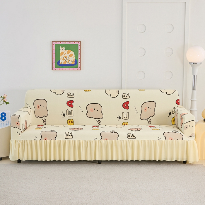 91家纺网 家纺一手货源 找家纺 （总）兴俪韵家纺 2025新款裙边款图案双扶手沙发套