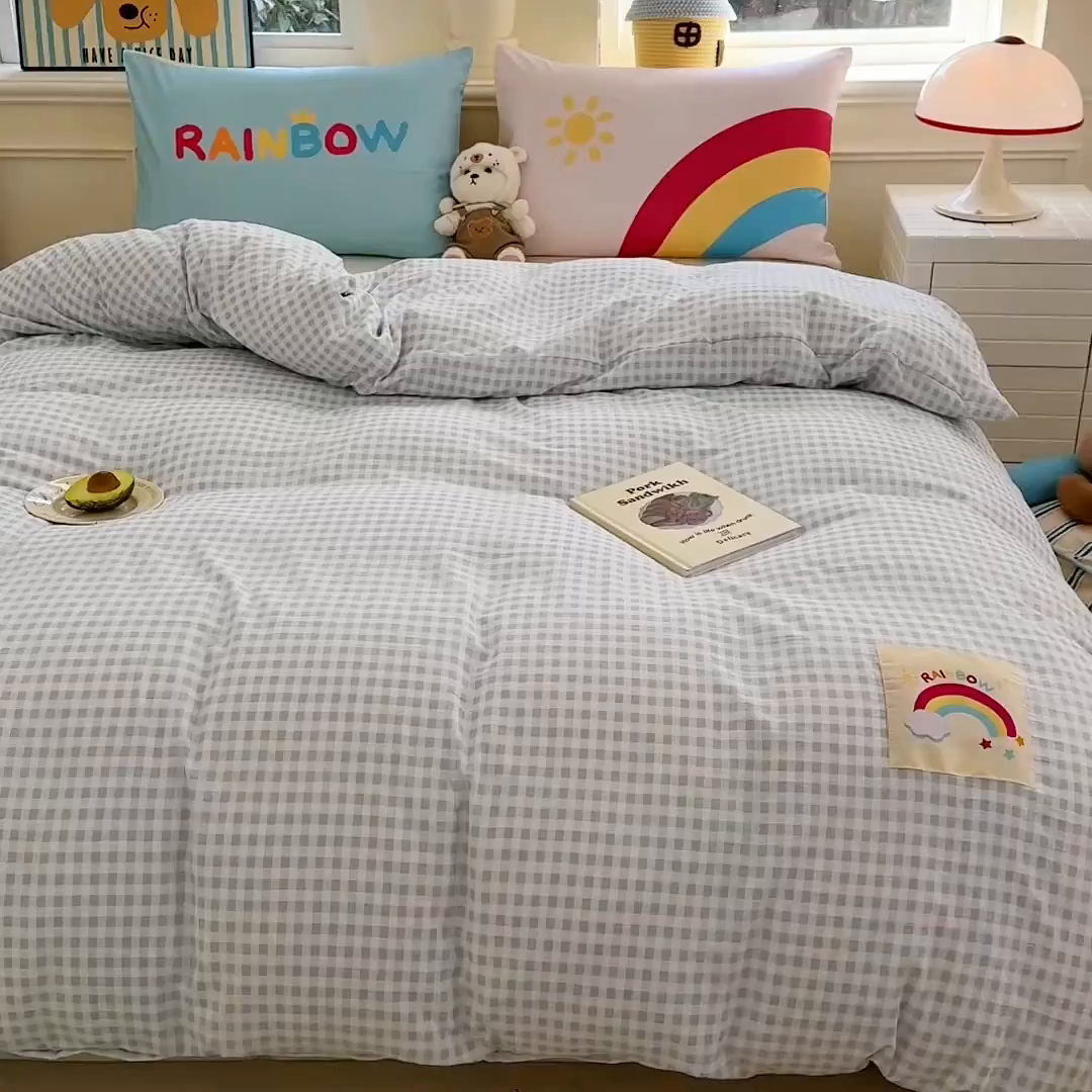 91家纺网 家纺一手货源 找家纺 （总）温眠家纺 2025新款水洗云朵棉（高克重）数码布标四件套