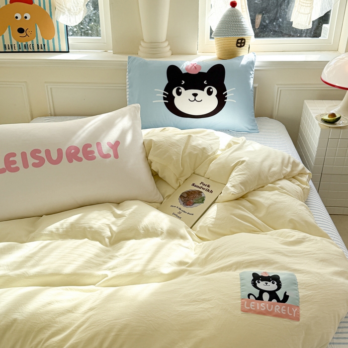 91家纺网 家纺一手货源 找家纺 （总）温眠家纺 2025新款水洗云朵棉（高克重）数码布标四件套