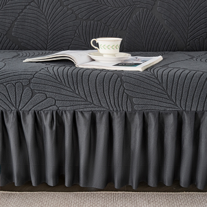 91家纺网 家纺一手货源 找家纺 兴俪韵家纺 2025新款大枫叶双扶手沙发套 大枫叶-深灰