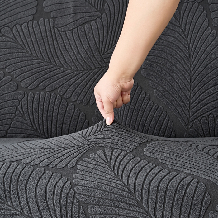 91家纺网 家纺一手货源 找家纺 兴俪韵家纺 2025新款大枫叶双扶手沙发套 大枫叶-深灰