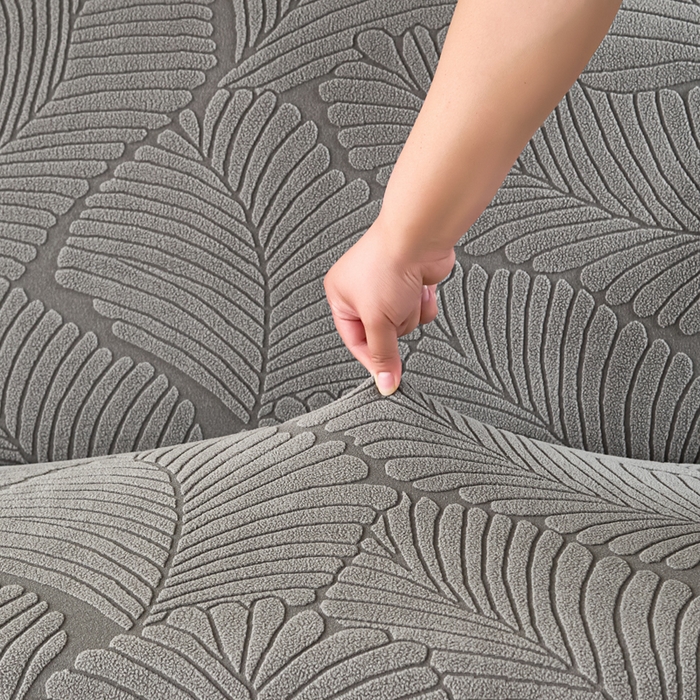 91家纺网 家纺一手货源 找家纺 兴俪韵家纺 2025新款大枫叶裙边沙发床套 大枫叶-浅灰