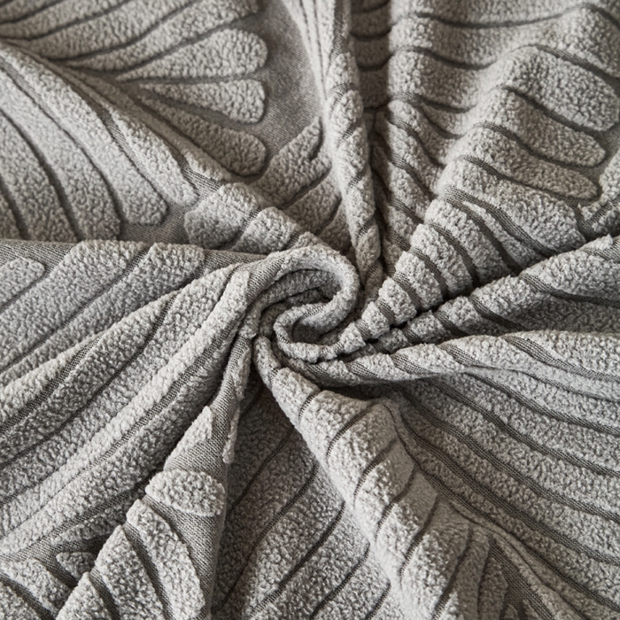 91家纺网 家纺一手货源 找家纺 兴俪韵家纺 2025新款大枫叶裙边沙发床套 大枫叶-浅灰