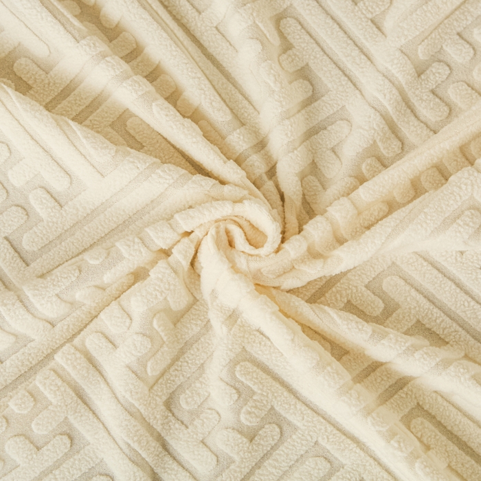 91家纺网 家纺一手货源 找家纺 兴俪韵家纺 2025新款大枫叶裙边沙发床套 非字格-米黄