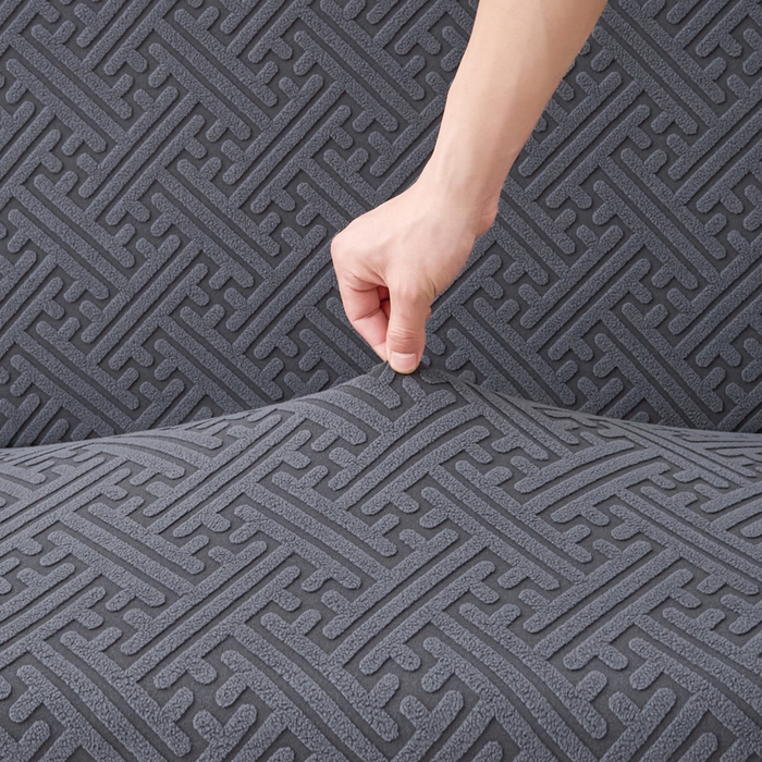 91家纺网 家纺一手货源 找家纺 兴俪韵家纺 2025新款大枫叶裙边沙发床套 非字格-深灰