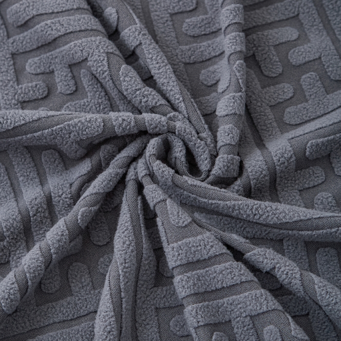 91家纺网 家纺一手货源 找家纺 兴俪韵家纺 2025新款大枫叶裙边沙发床套 非字格-深灰