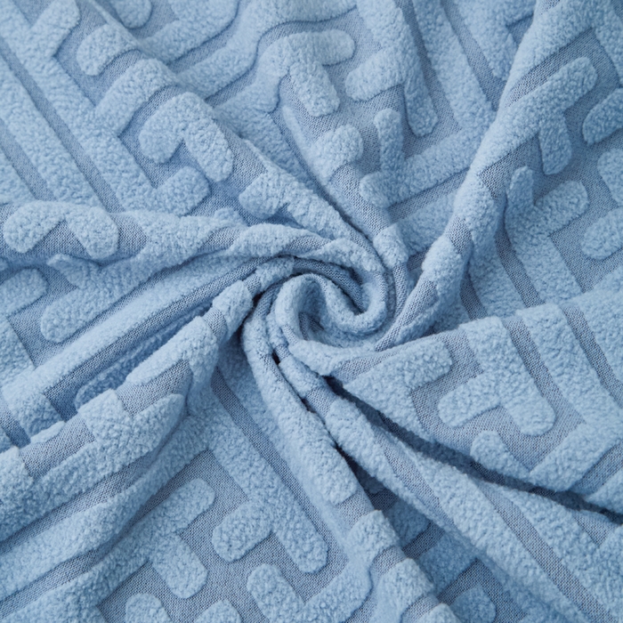 91家纺网 家纺一手货源 找家纺 兴俪韵家纺 2025新款大枫叶裙边沙发床套 非字格-天空蓝