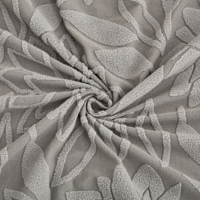 91家纺网 家纺一手货源 找家纺 兴俪韵家纺 2025新款大枫叶裙边沙发床套 太阳花-浅灰2