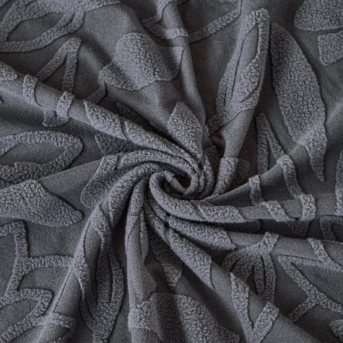 91家纺网 家纺一手货源 找家纺 兴俪韵家纺 2025新款大枫叶裙边沙发床套 太阳花-深灰