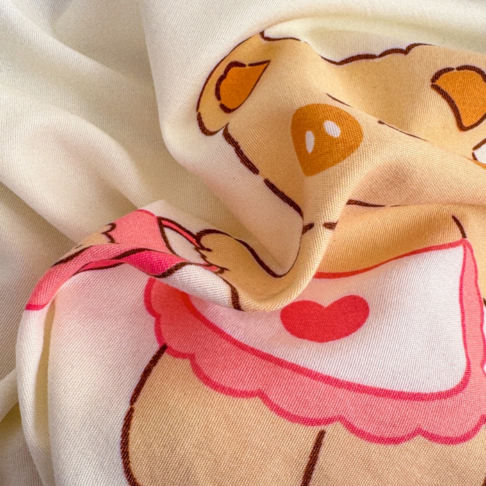 91家纺网 家纺一手货源 找家纺 温眠家纺 2025新款水洗云朵棉韩式INS减龄花边款四件套 烘培小熊