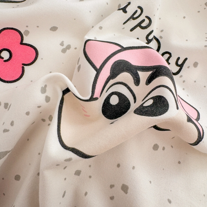 91家纺网 家纺一手货源 找家纺 温眠家纺 2025新款水洗云朵棉韩式INS减龄花边款四件套 趣味小新