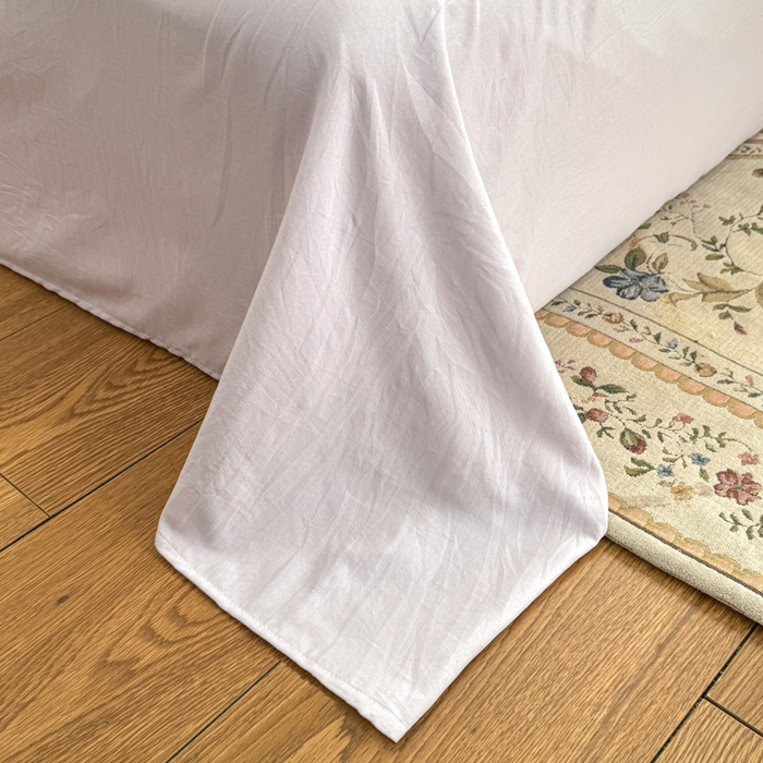 91家纺网 家纺一手货源 找家纺 （总）温眠家纺 2025新款ins风小清新镂空花边水洗云朵棉四件套-风格一