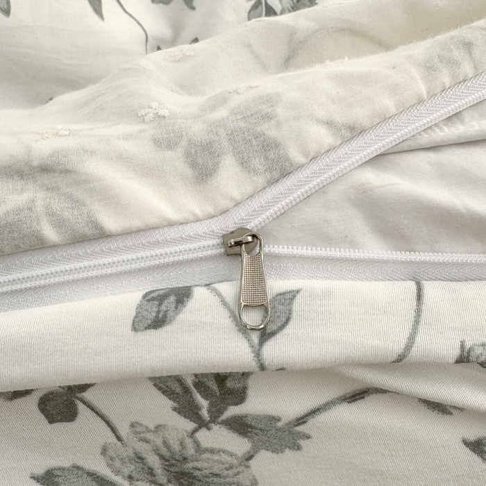 91家纺网 家纺一手货源 找家纺 温眠家纺 2025新款ins风小清新镂空花边水洗云朵棉四件套-风格一 莫奈花园