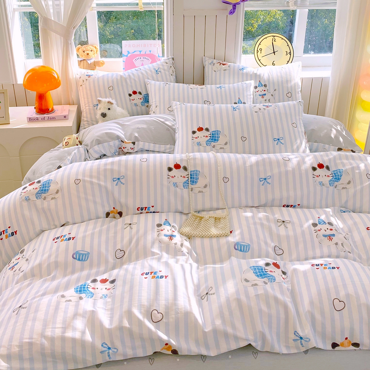 91家纺网 家纺一手货源 找家纺 （总）小懒猪 2026新款北欧风高支高密全棉纯棉四件套（提供买家秀）