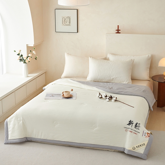 91家纺网 家纺一手货源 找家纺 （总）温眠家纺 2025新款水洗棉新疆棉花被