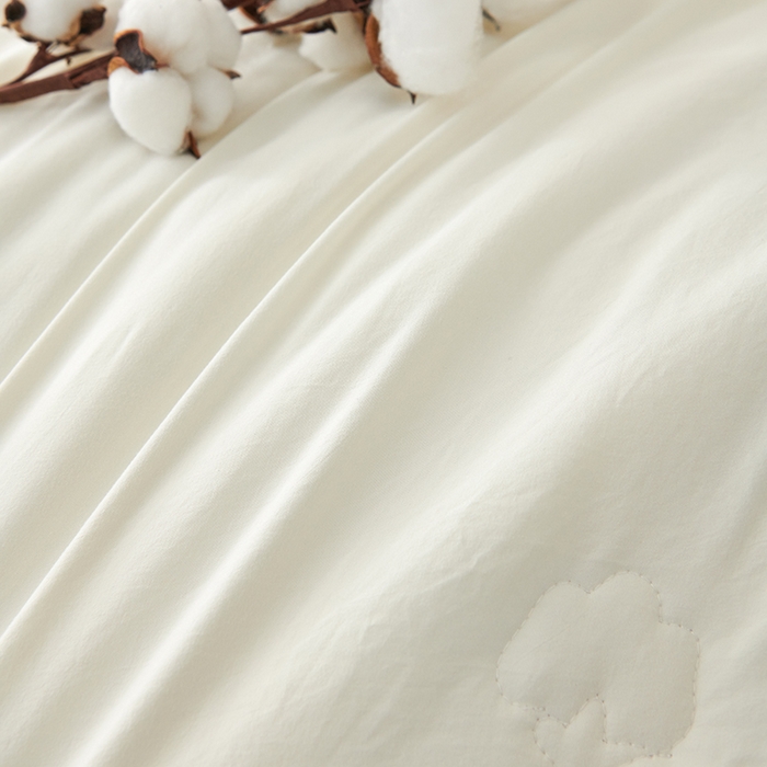 91家纺网 家纺一手货源 找家纺 温眠家纺 2025新款水洗棉新疆棉花被 【白灰】双拼色