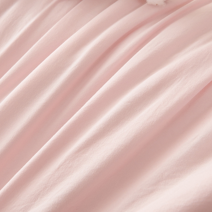 91家纺网 家纺一手货源 找家纺 温眠家纺 2025新款水洗棉新疆棉花被 【粉灰】双拼色