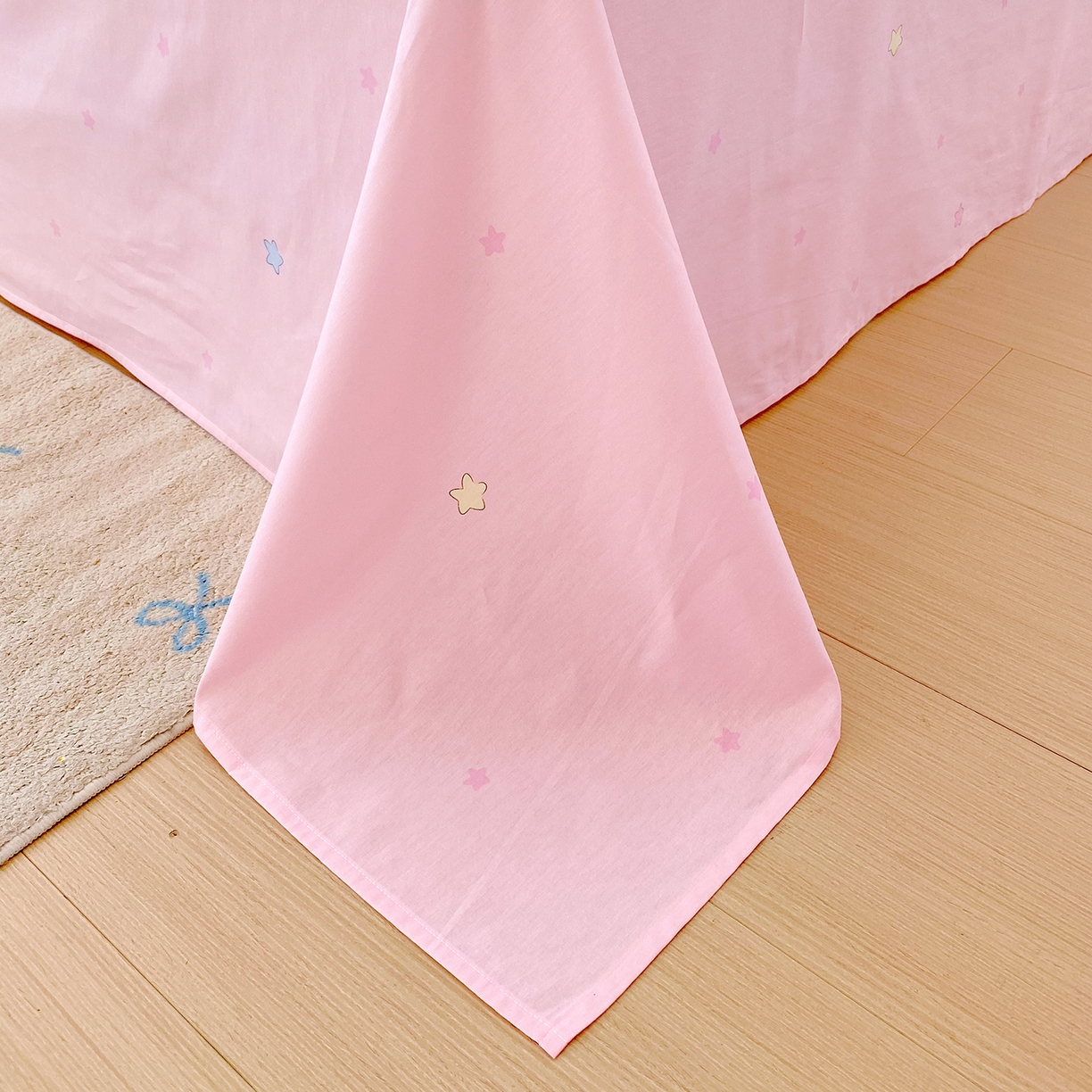 91家纺网 家纺一手货源 找家纺 小懒猪 2026新款北欧风高支高密全棉纯棉四件套（提供买家秀） 粉喵甜梦