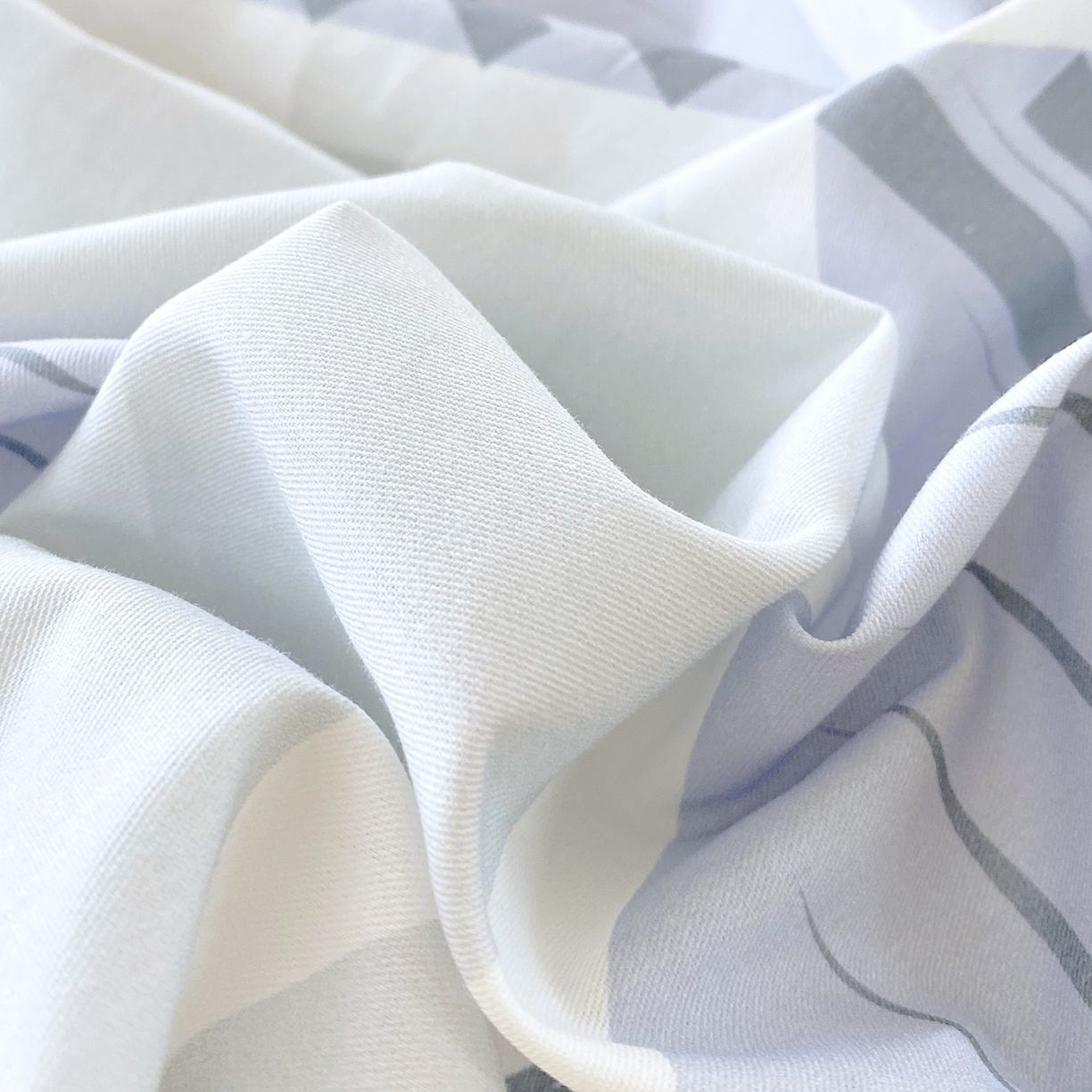 91家纺网 家纺一手货源 找家纺 小懒猪 2026新款北欧风高支高密全棉纯棉四件套（提供买家秀） 蓝灰格序