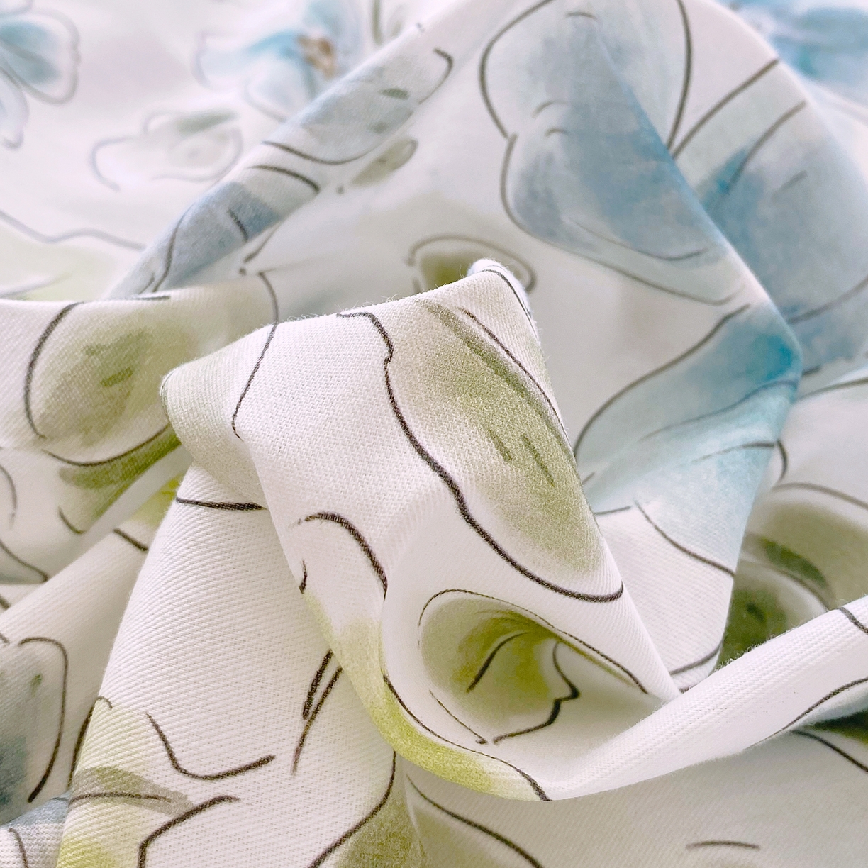 91家纺网 家纺一手货源 找家纺 小懒猪 2026新款北欧风高支高密全棉纯棉四件套（提供买家秀） 柳色衫林