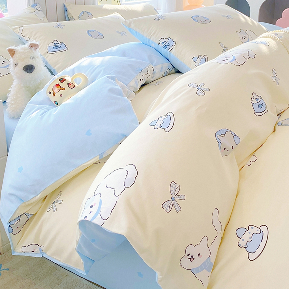 小懒猪 2026新款北欧风高支高密全棉纯棉四件套（提供买家秀） 喵语时光