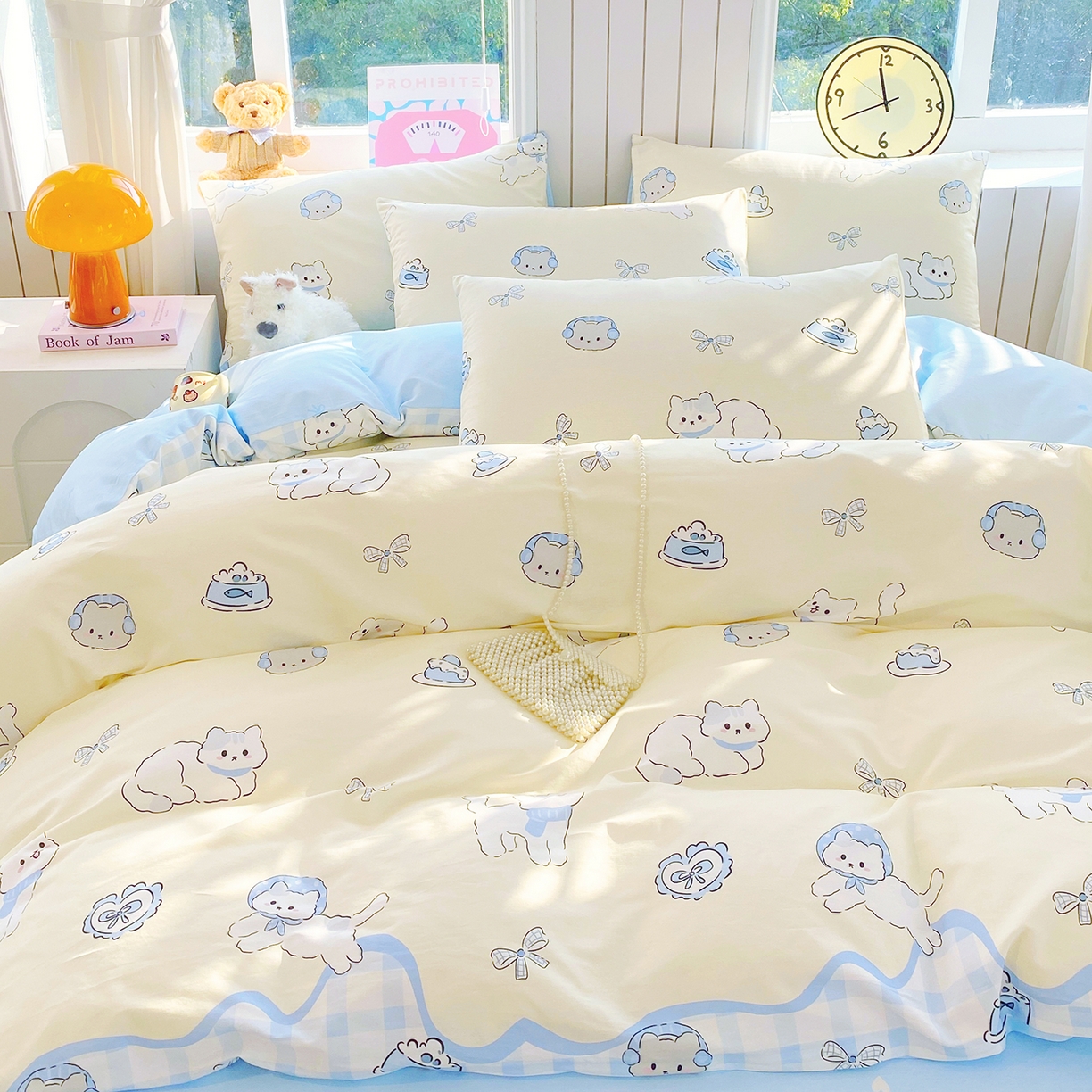 91家纺网 家纺一手货源 找家纺 小懒猪 2026新款北欧风高支高密全棉纯棉四件套（提供买家秀） 喵语时光