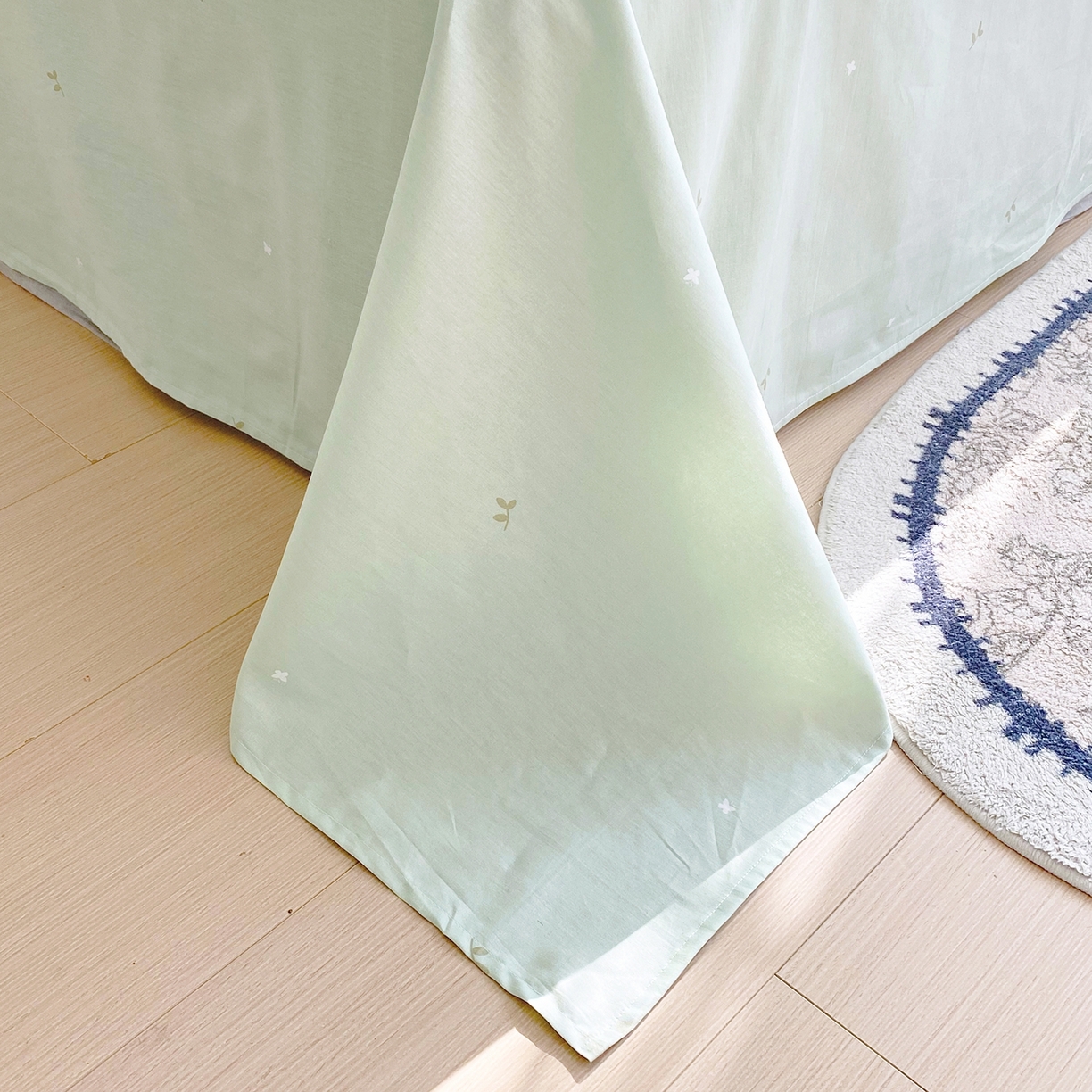 91家纺网 家纺一手货源 找家纺 小懒猪 2026新款北欧风高支高密全棉纯棉四件套（提供买家秀） 沐风苍兰