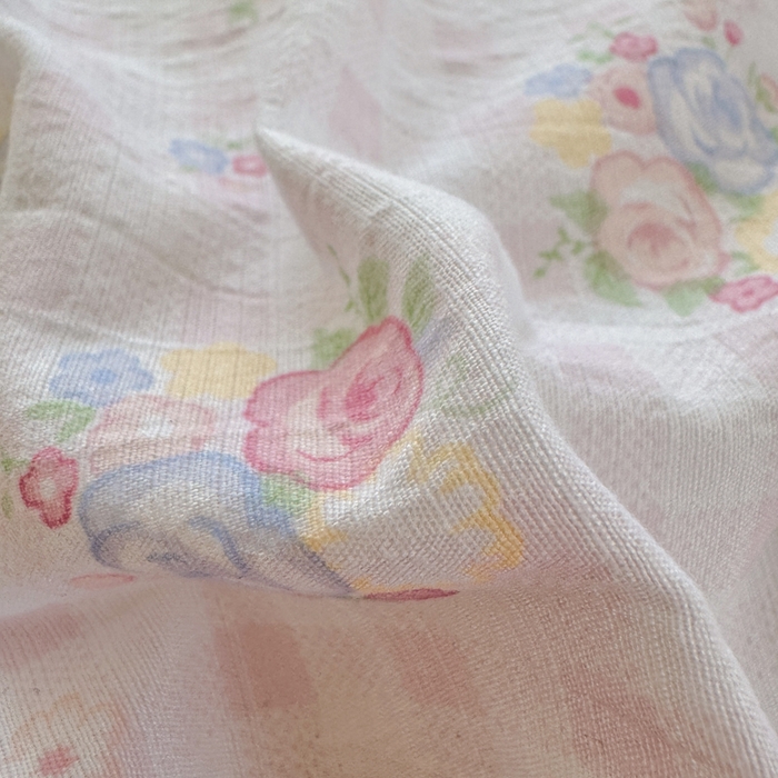 91家纺网 家纺一手货源 找家纺 温眠家纺 2025直播新款云感双层纱镂空花边四件套 花漾甜心