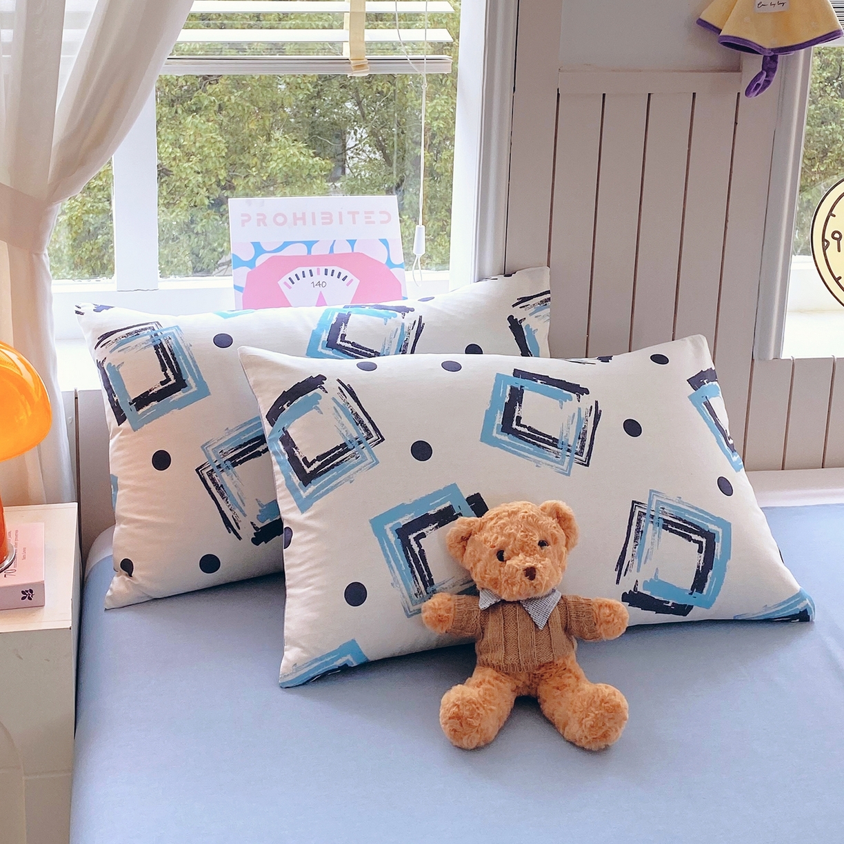 91家纺网 家纺一手货源 找家纺 小懒猪 2026新款北欧风高支高密全棉纯棉四件套（提供买家秀） 清棱