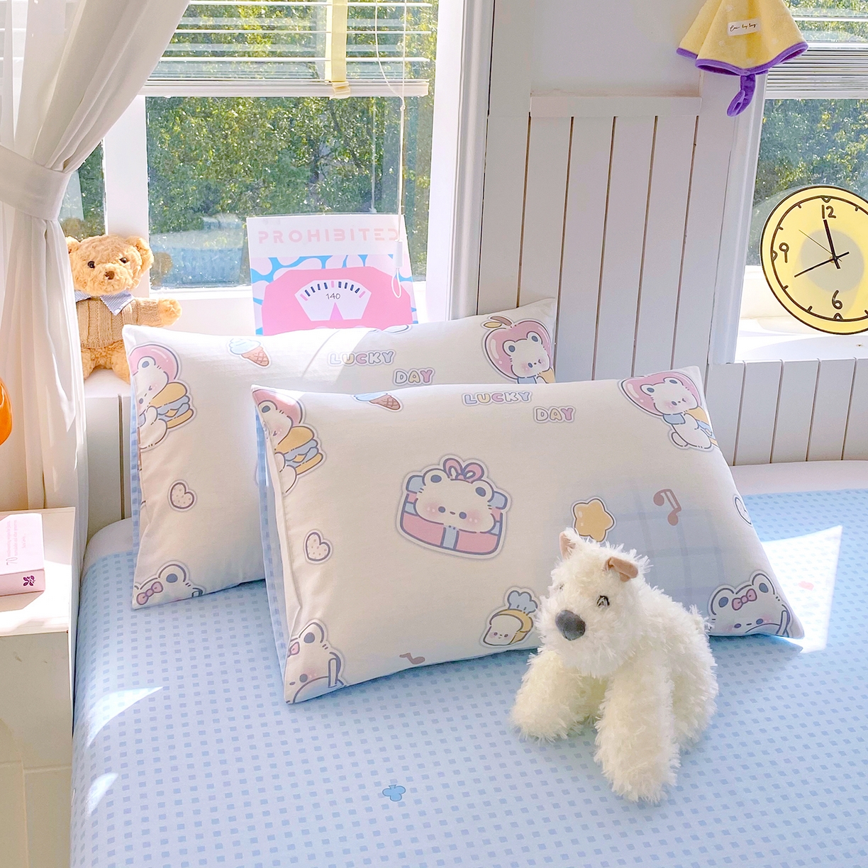 91家纺网 家纺一手货源 找家纺 小懒猪 2026新款北欧风高支高密全棉纯棉四件套（提供买家秀） 元气熊仔