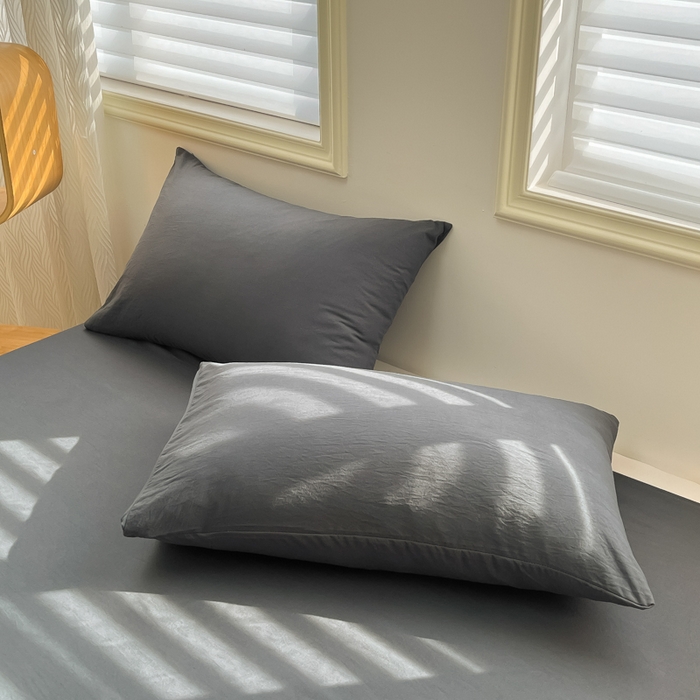 91家纺网 家纺一手货源 找家纺 （总）温眠家纺 2025新款水洗棉色织单床单系列-单枕套