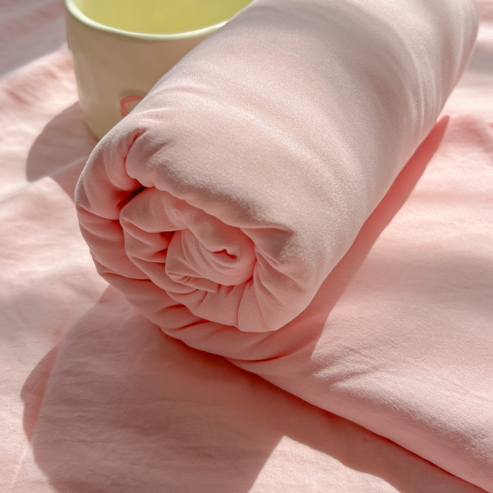 91家纺网 家纺一手货源 找家纺 温眠家纺 2025新款水洗棉色织单床单系列-单枕套 奶粉