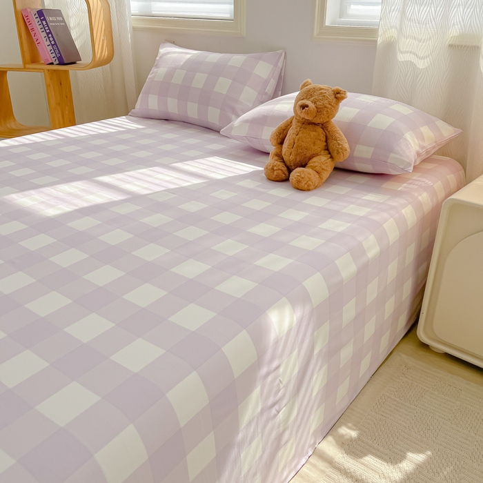 91家纺网 家纺一手货源 找家纺 温眠家纺 2025新款水洗棉色织单床单系列-单枕套 奶酪葡萄