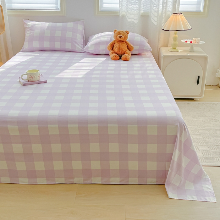 91家纺网 家纺一手货源 找家纺 温眠家纺 2025新款水洗棉色织单床单系列-单枕套 奶酪葡萄