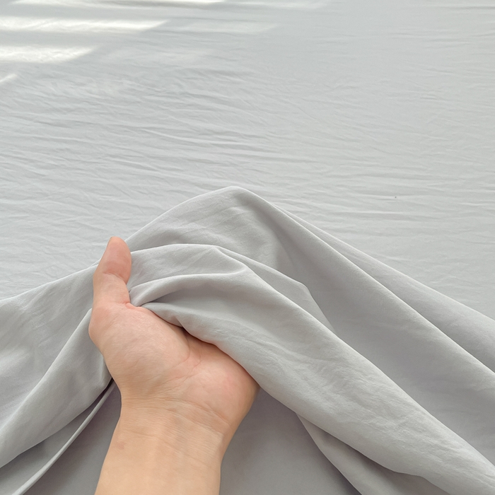 91家纺网 家纺一手货源 找家纺 温眠家纺 2025新款水洗棉色织单床单系列-单枕套 浅灰