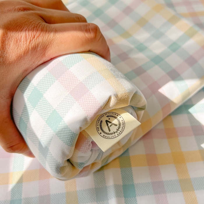 91家纺网 家纺一手货源 找家纺 温眠家纺 2025新款水洗棉色织单床单系列-单枕套 软糖