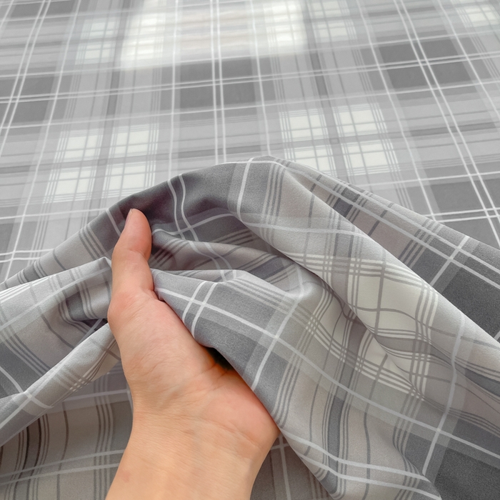 91家纺网 家纺一手货源 找家纺 温眠家纺 2025新款水洗棉色织单床单系列-单枕套 烟灰格